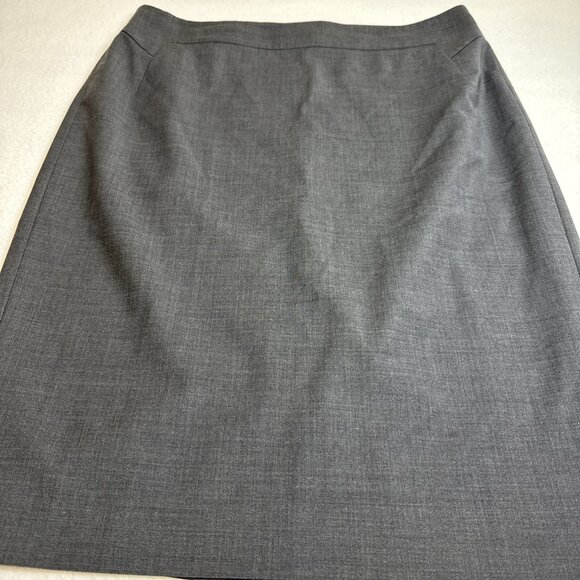 Ann Taylor Women's Wool Blend Grey Size 8 Pencil Skirt - Picture 2 of 7